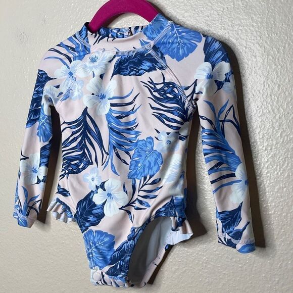 Tommy Bahama Swimsuit Girls 12M One Piece Tropical Floral Print - Picture 2 of 9